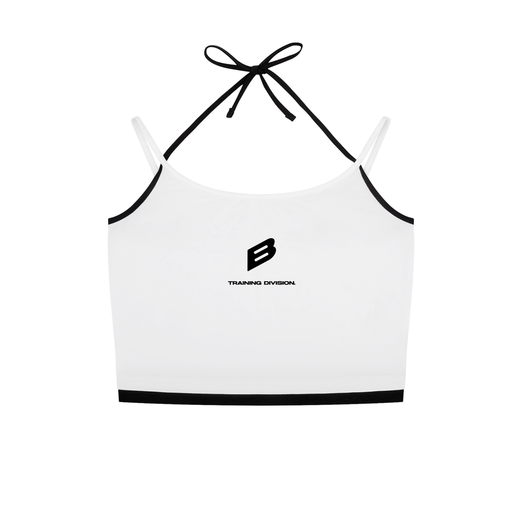 Contrast Binding Halter Tank Top