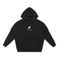Oversized Snow Washed Raw Edge Double Layered Hoodie