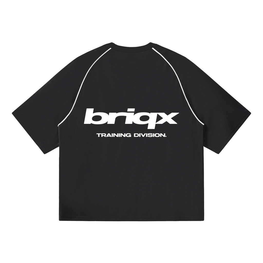 Contrast Piping Panel Raglan T-Shirt